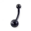 Nombril Blackline Anodisé Noir Boules