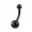 Piercing Nombril Blackline Anodisé Noir Boules