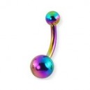Nombril Anodisé Multicolore Boules