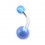 Piercing Nombril Acrylique Transparent Bleu Clair Boules