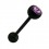 Piercing Langue Bioflex Noir Diamant Violet