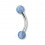 Piercing Arcade Acrylique Bleu Clair Transparent Boules