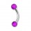 Piercing Arcade Acrylique Violet Transparent Boules