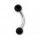 Piercing Arcade Acrylique Noir Boules