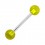 Piercing Langue Acrylique Jaune Transparent