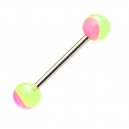 Langue Acrylique Rose / Vert Transparent Marbr&eacute;