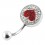 Piercing Nombril Diamants Swarovski Blancs et Coeur Rouge 3