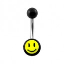 Nombril Acrylique Noir Smiley