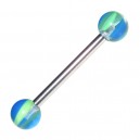 Langue Acrylique Bleu / Vert Arlequin