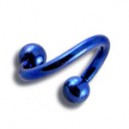 
Helix / Spirale Titane Anodis&eacute; Bleu Marine Boules
