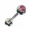 Piercing Langue Pierre Zirconium Rose