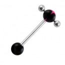 Langue Composé Noir Etoile Rose UV Boules