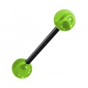 Langue Acrylique Vert Transparent Marbré