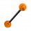 Piercing Langue Acrylique Orange Transparent Marbré