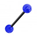 Langue Acrylique Bleu Foncé Transparent Marbré