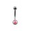Piercing Arcade Acier Logo Main Rouge
