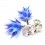 Boucles d'Oreilles Silicone Piques Bleu / Violet