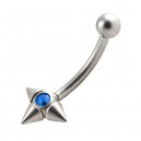 Arcade Acier Chirurgical 3 Piques Diamant Bleu Foncé