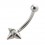 Piercing Arcade Acier Chirurgical 3 Piques Diamant