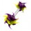 Piercing Téton Silicone Violet / Jaune