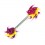 Piercing Téton Silicone Violet / Jaune 2