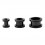 Tunnel Oreille / Lobe Blackline Acier Chirurgical 316L 3