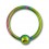 Piercing Anneau Titane Anodisé Multicolore fermeture Boule