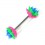 Piercing Téton Silicone Rose / Vert / Bleu