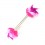 Piercing Téton Silicone Rose / Violet