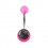 Piercing Nombril Acrylique Transparent Rose Spirale