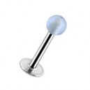 Labret / Tragus Acrylique Bleu Clair Transparent Boule