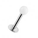 Labret / Tragus Acrylique Blanc Boule