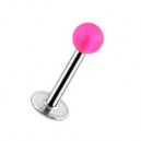 Labret / Tragus Acrylique Rose Transparent Boule