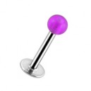 Labret / Tragus Acrylique Violet Transparent Boule