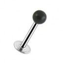 Labret / Tragus Acrylique Noir Boule