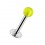 Piercing Labret / Tragus Acrylique Jaune Transparent Boule