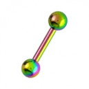 Téton / Barbell Titane Anodisé Multicolore Deux Boules