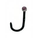 Nez Bioflex Noir et Diamant Rose