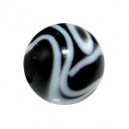 Boule Acrylique Noire UV Marbrée