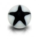 Boule Acrylique UV Etoile Noire / Blanc