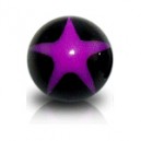 Boule Acrylique UV Etoile Violette / Noir