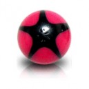 Boule Acrylique UV Etoile Noire / Rose