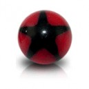 Boule Acrylique UV Etoile Noire / Rouge