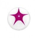 Boule Acrylique UV Etoile Violette / Blanc