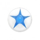 Boule Acrylique UV Etoile Bleue Clair / Blanc