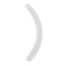 Barre Piercing Banane Bioflex / Bioplast Blanche