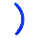 Barre Piercing Banane Bioflex / Bioplast Bleue Foncé