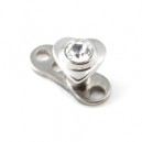 Diamant Coeur Strass Blanc