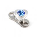 Diamant Coeur Strass Bleu Marine