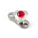 Diamant Coeur Strass Rouge